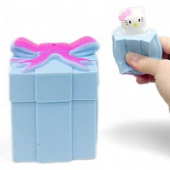 Іграшка-антистрес "Hello Kitty в подарунку" (блакитний)