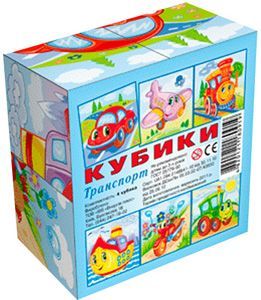 Кубики "Транспорт", 4 кубика купить в Украине