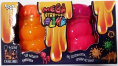Вязкая масса "Mega Stretch Slime" 2 банка укр SLM-11U Danko Toys Оранжево-розовый