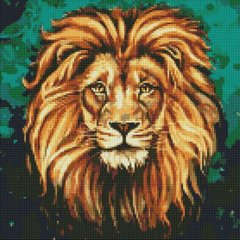 Алмазна мозаїка "Розкішний лев", 40х40 см купити в Україні