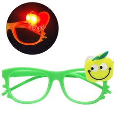 Сияющие очки без линз "Яблочко", зеленые купить в Украине