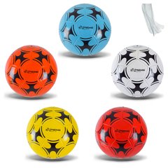 Мяч футбольный арт. FB2431 (100шт) №4, PVC, 200 грамм, MIX 5 цвета, сетка+игла купить в Украине