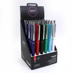 Z3 Ручка автомат масл.Vinson "Zero" 0,7мм, синя, mix, 36шт/етик. купити в Україні