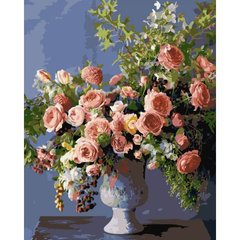 Картина по номерах "Букет рожевих квітів" 40x50 см купити в Україні
