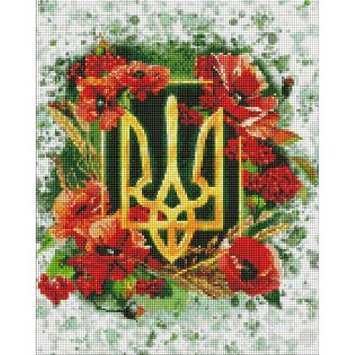 Алмазна мозаїка "Квітучий тризуб" 40х50см купити в Україні