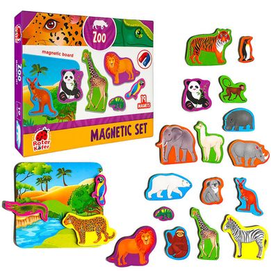 гр Магнітний набір "Zoo" with board RK2090-02 (12) "Vladi Toys", в коробці купити в Україні