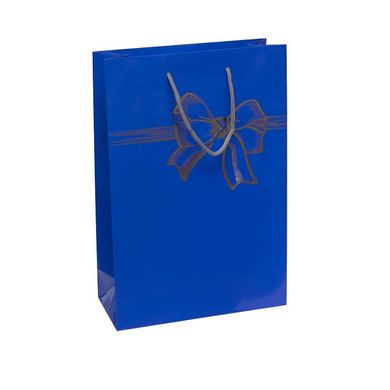 Пакет подарунковий "Бант" 5023 картон кольоровий, великий вертикальний 24 х 35 х 10см Бордовый купити в Україні