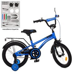 Велосипед детский PROF1 18д. Y18212 (1шт) Zipper, сине-черный,звонок,доп.колеса купить в Украине