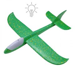 Пенопластовый самолет пенолет, 48 см, со светом (зеленый) купить в Украине