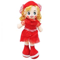 Мʼяка лялька "Поліна", червона (37 см) купити в Україні