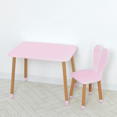 Комплект ARINWOOD Зайчик Рожевий (столик 500×680 + стілець) 04-027R купити в Україні