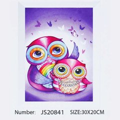 Алмазна мозаїка JS 20841 (50) "TK Group", 20х30 см, “Милі сови”, в коробці купити в Україні