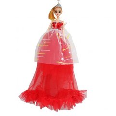 Лялька у червоній сукні у зірочках у короні 50 см купити в Україні