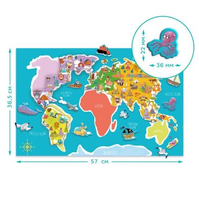 Магніти "Карта світу" 118 елементів 200201 DoDo (4820198243548) купити в Україні