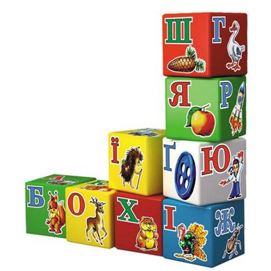 Кубики "Абетка Веселка ТехноК" (9 кубиків) купити в Україні