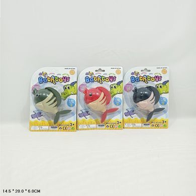 Водоплавні іграшки арт. 563X (288 шт/3) рибка заводна,3 кольори мікс, планшет 14,5*20*6см купить в Украине