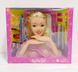 Лялька голова для зачісок 8415 DEFA, плойка, косметика, шпильки, коробці (6200000008431) Розовый купити в Україні