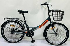 Велосипед складний Corso 24`` Advance AD-24715 (1) одношвидкісний, складна сталева рама 14``, корзина, багажник купити в Україні