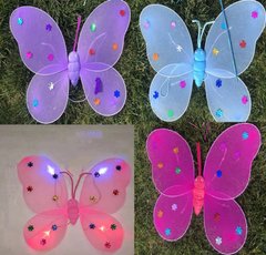 Карнавальный костюм K16802 (300шт) крылья бабочки со светом 47*36см 4 цвета в пакете купить в Украине