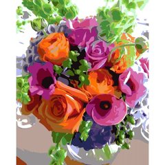 [0298] Картина по номерах 0298 ОРТ Букет разноцветных роз 40*50 купить в Украине