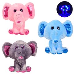Мягкая игрушка BL0920 (30шт) слон со светом - 28 см, 3 цвета купить в Украине