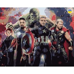 Картина по номерам "Марвел: Мстители" 40x50 см купить в Украине