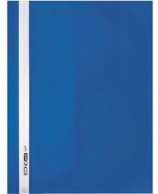 Папка-швидкозшивач E38504-02 Economix Light з прозорим верхом А4 з перфорацією глянець, синій (4044572385161) купити в Україні