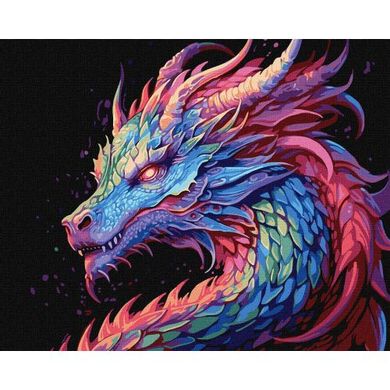Картина за номерами "Барвистий дракон" купити в Україні