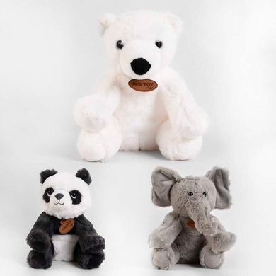 М'яка іграшка D 34611 (200) "Слон, Панда, Ведмідь", 3 види, 25см купити в Україні