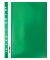 Папка-скоросшиватель E38504-04 Economix Light с прозрачным верхом А4 с перфорацией глянец, зелёный (4044572385185) купить в Украине