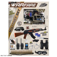 Військовий набір арт. QR899-18C (12шт) батар. зброя+асесуари, короб. 65,5*6,*49 купити в Україні