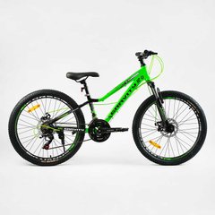 Велосипед Спортивний Corso «GRAVITY» 24" дюйми GR-24205 (1) рама алюмінієва 12’’, обладнання Shimano 21 швидкість, зібран на 75% купити в Україні