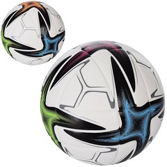 Мяч футбольный MS 3427-4 (12шт) размер 5, PU, 400-420г, ламинир., сетка, игла, 2цвета, в кульке купить в Украине