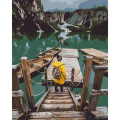 Картина по номерам "Путешественник на озере Брайес" ★★★ купить в Украине