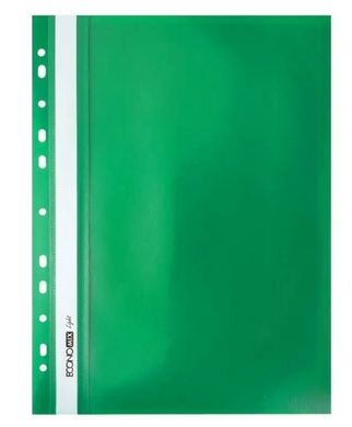 Папка-швидкозшивач E38504-04 Economix Light з прозорим верхом А4 з перфорацією глянець, зелений (4044572385185) купити в Україні