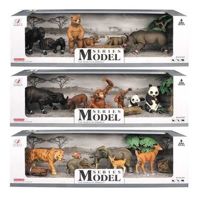Набор "Зоопарк" Q 9899 D 9 Animal Model, 9 элементов, 6 животных, в коробке (6977153660235) Вид 1 купить в Украине