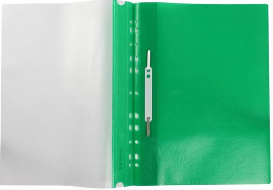 Папка-швидкозшивач E38504-04 Economix Light з прозорим верхом А4 з перфорацією глянець, зелений (4044572385185) купити в Україні