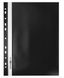 Папка-скоросшиватель E38504-01 Economix Light с прозрачным верхом А4 с перфорацией глянец, чёрный (4044572385048)