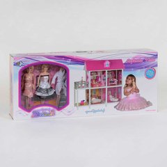 Домик кукольный 66884 (3) 2 этажа, 3 куклы, в коробке купить в Украине