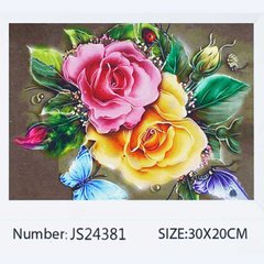Алмазна мозаїка JS 24381 (50) "TK Group", 20х30 см, “Троянди”, в коробці купити в Україні
