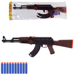 Автомат арт. QR777-1 (96шт/2) 10 поролонових снарядів на присосці 62*6*20см купити в Україні