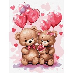 Картина за номерами "Закохані ведмеді" 30х40 см купити в Україні