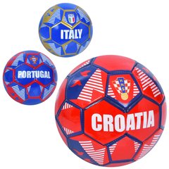 М'яч футбольний EN 3328 (30шт) розмір 5, ПВХ, 1,8мм, 340-360г, 3 види(країни), у кул. купить в Украине