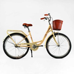 Велосипед міський Corso Travel 26`` TR-26578 (1) одношвидкісний, сталева рама 16.5``, корзина, багажник купити в Україні