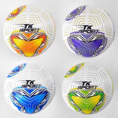 Мяч футбольный C 50190 (60) "TK Sport" 4 вида, вес 400-420 грамм, материал TPE, баллон резиновый, размер №5 купить в Украине
