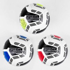 Мяч футбольный C 44441 (60) "TK Sport", 3 вида, вес 400-420 грамм, материал TPE, баллон резиновый c ниткой купить в Украине