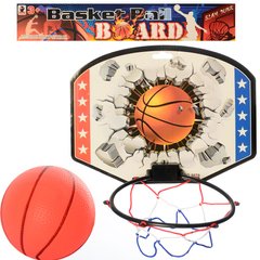 Баскетбольное кольцо MR 0126 (96шт) щит 28-21-картон,кольцо17см-пластик,сетка,мяч,в кульке,31-28-2см купить в Украине