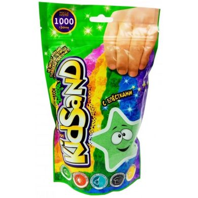 Кинетический песок с блёстками "KidSand" 1000г в пакете KS-03 Danko Toys Розовый купить в Украине