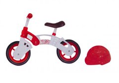 Беговел "Star Bike" с шлемом, 10" (бело-красный)