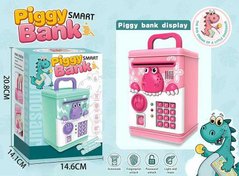Сейф 6002 A (36/2) "Piggy Smart Bank", 2 кольори, світло, звук, паперовы купюри, у коробці купити в Україні